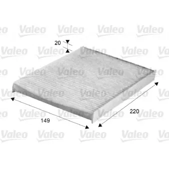 Filtre, air de l'habitacle VALEO