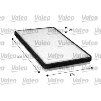 Filtre, air de l'habitacle VALEO