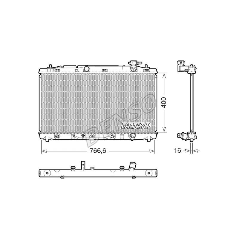 Radiateur, refroidissement du moteur DENSO DRM50146