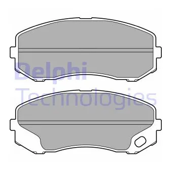 Jeu de 4 plaquettes de frein avant DELPHI