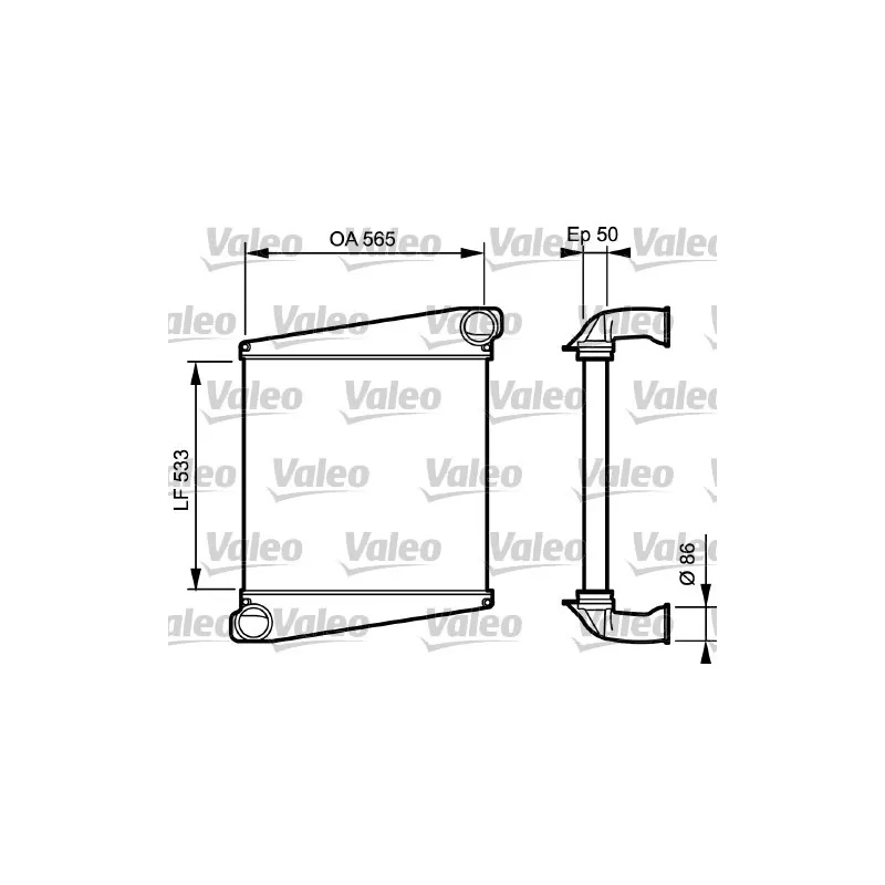Intercooler, échangeur VALEO 818871