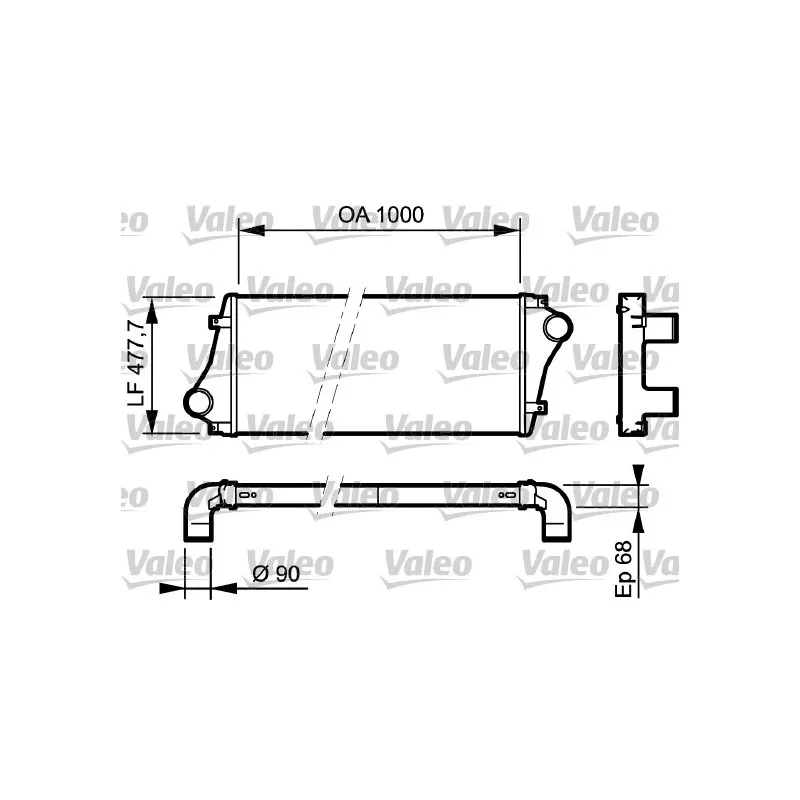 Intercooler, échangeur VALEO 818877