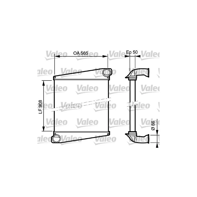 Intercooler, échangeur VALEO 818875