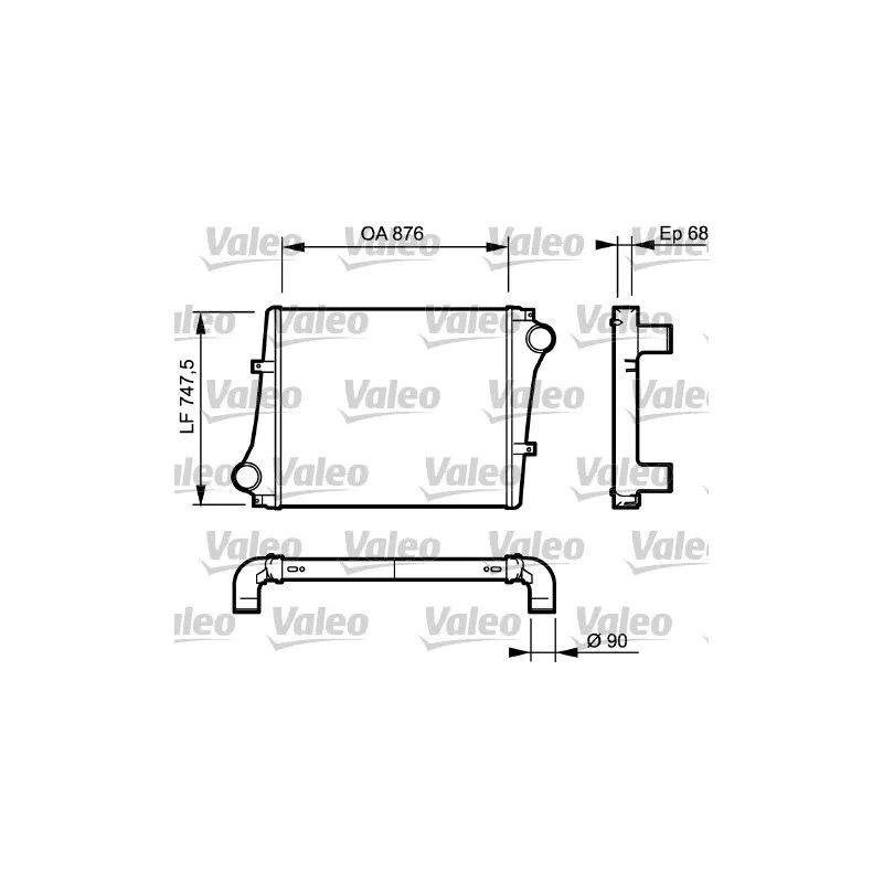 Intercooler, échangeur VALEO 818876