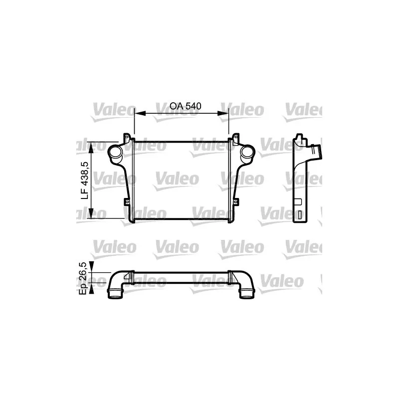 Intercooler, échangeur VALEO 818779