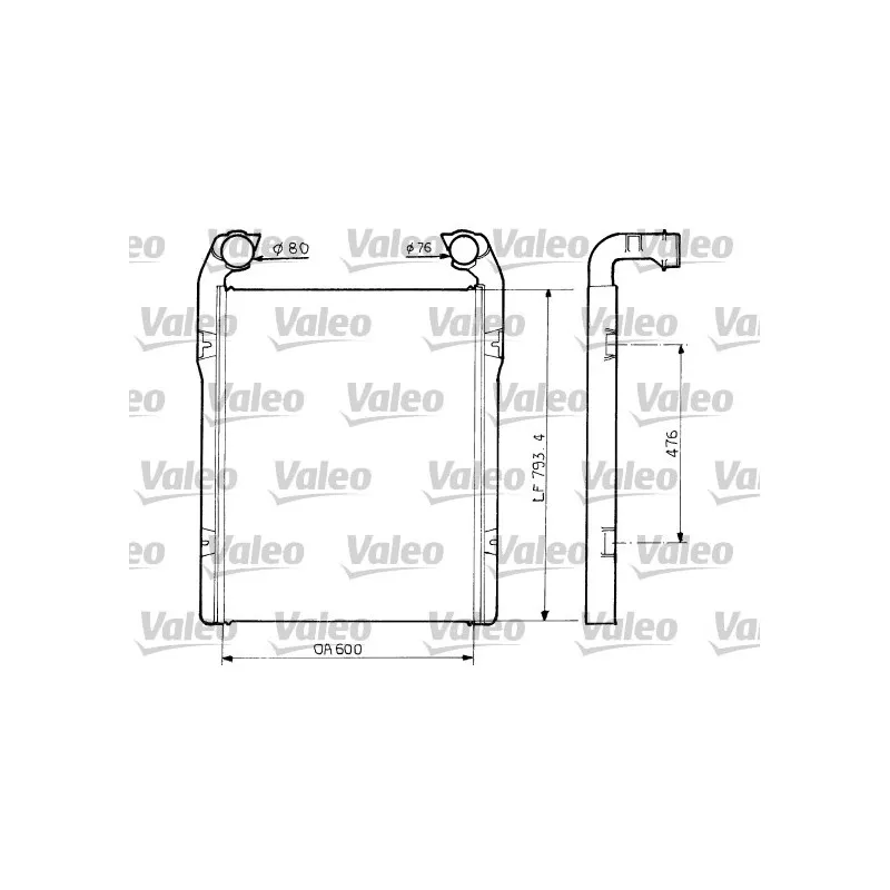 Intercooler, échangeur VALEO 816798