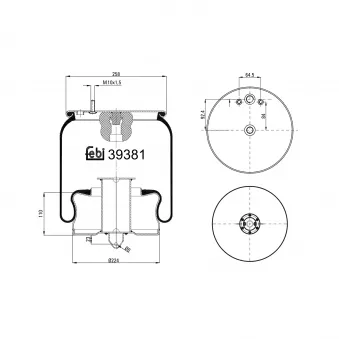 Soufflet à air, suspension pneumatique FEBI BILSTEIN
