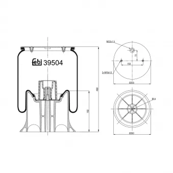 Soufflet à air, suspension pneumatique FEBI BILSTEIN