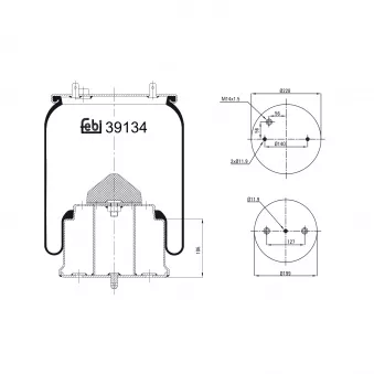 Soufflet à air, suspension pneumatique FEBI BILSTEIN