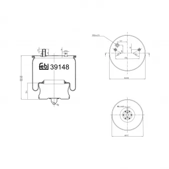 Soufflet à air, suspension pneumatique FEBI BILSTEIN