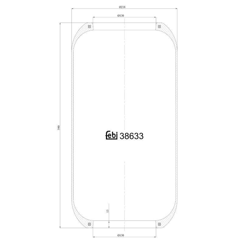 Soufflet à air, suspension pneumatique FEBI BILSTEIN 38633