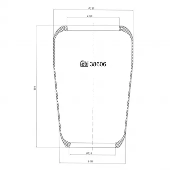 Soufflet à air, suspension pneumatique FEBI BILSTEIN