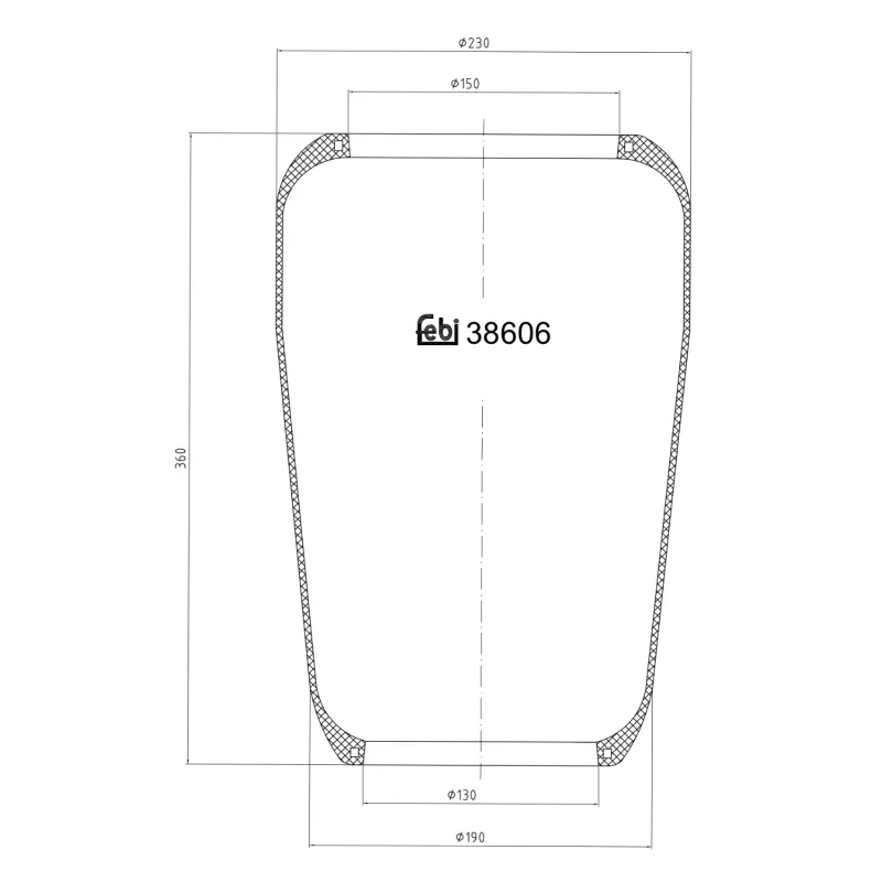 Soufflet à air, suspension pneumatique FEBI BILSTEIN 38606