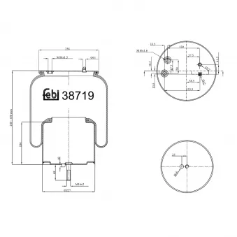 Soufflet à air, suspension pneumatique FEBI BILSTEIN