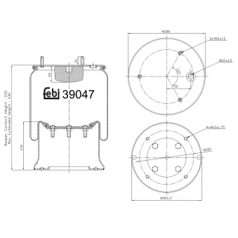 Soufflet à air, suspension pneumatique FEBI BILSTEIN