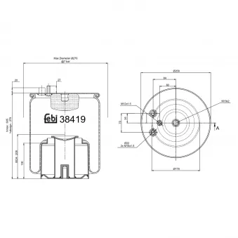 Soufflet à air, suspension pneumatique FEBI BILSTEIN