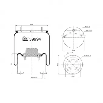 Soufflet à air, suspension pneumatique FEBI BILSTEIN