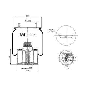 Soufflet à air, suspension pneumatique FEBI BILSTEIN