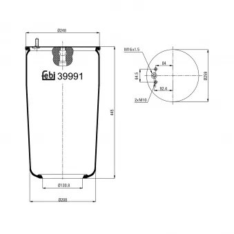 Soufflet à air, suspension pneumatique FEBI BILSTEIN