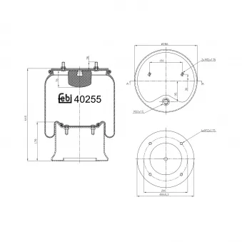 Soufflet à air, suspension pneumatique FEBI BILSTEIN