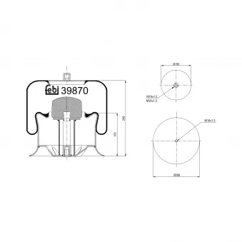 Soufflet à air, suspension pneumatique FEBI BILSTEIN