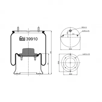 Soufflet à air, suspension pneumatique FEBI BILSTEIN