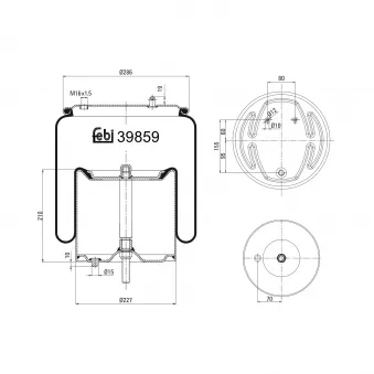 Soufflet à air, suspension pneumatique FEBI BILSTEIN