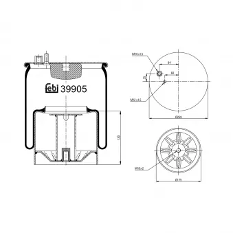 Soufflet à air, suspension pneumatique FEBI BILSTEIN