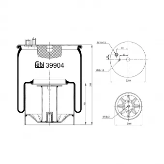 Soufflet à air, suspension pneumatique FEBI BILSTEIN