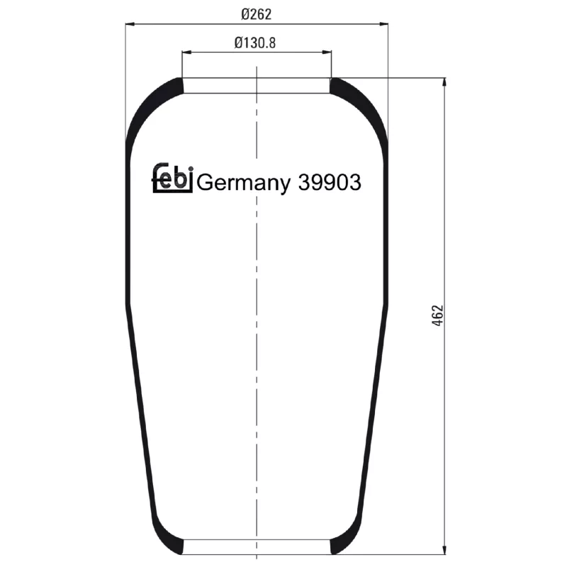 Soufflet à air, suspension pneumatique FEBI BILSTEIN 39903