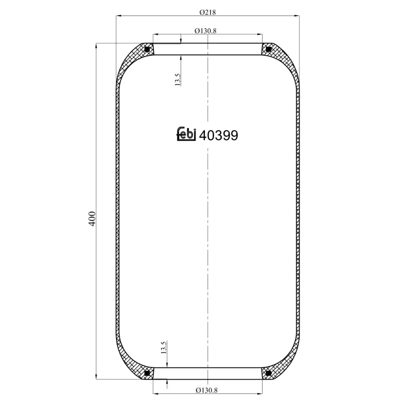 Soufflet à air, suspension pneumatique FEBI BILSTEIN 40399