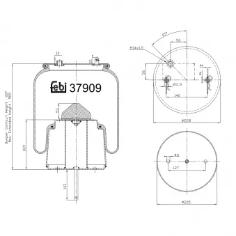 Soufflet à air, suspension pneumatique FEBI BILSTEIN