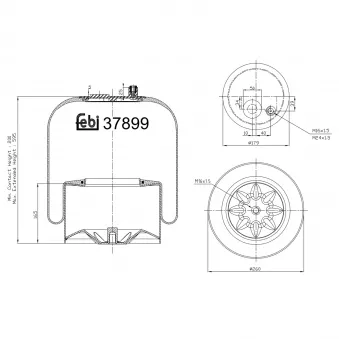 Soufflet à air, suspension pneumatique FEBI BILSTEIN