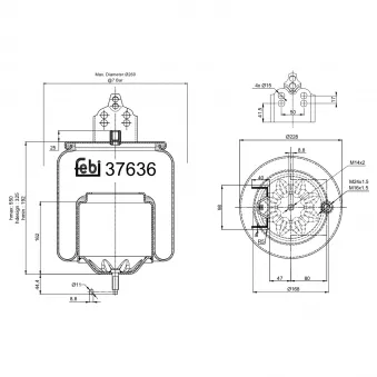Soufflet à air, suspension pneumatique FEBI BILSTEIN
