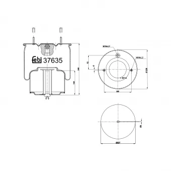Soufflet à air, suspension pneumatique FEBI BILSTEIN