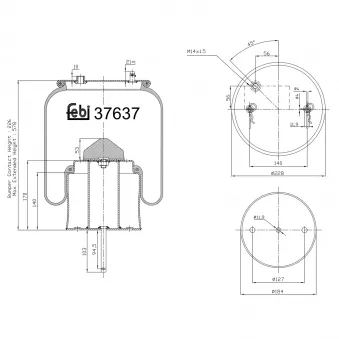 Soufflet à air, suspension pneumatique FEBI BILSTEIN