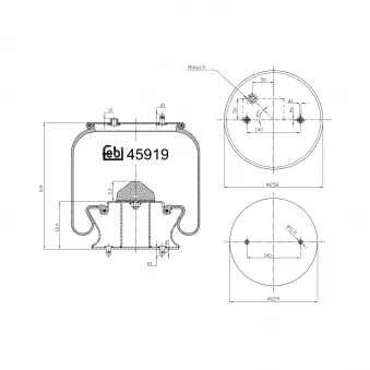Soufflet à air, suspension pneumatique FEBI BILSTEIN
