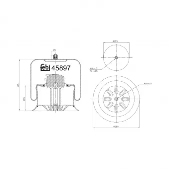 Soufflet à air, suspension pneumatique FEBI BILSTEIN