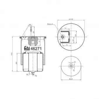 Soufflet à air, suspension pneumatique FEBI BILSTEIN