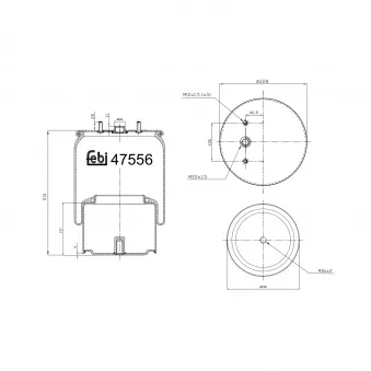 Soufflet à air, suspension pneumatique FEBI BILSTEIN