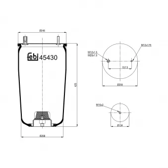 Soufflet à air, suspension pneumatique FEBI BILSTEIN