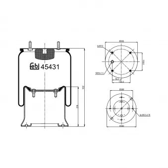 Soufflet à air, suspension pneumatique FEBI BILSTEIN