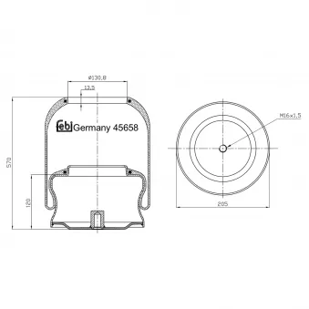 Soufflet à air, suspension pneumatique FEBI BILSTEIN