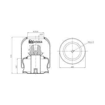 Soufflet à air, suspension pneumatique FEBI BILSTEIN
