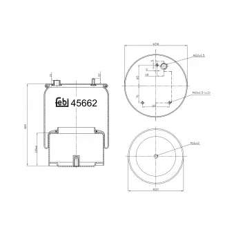 Soufflet à air, suspension pneumatique FEBI BILSTEIN