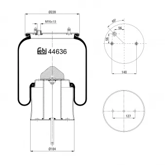 Soufflet à air, suspension pneumatique FEBI BILSTEIN