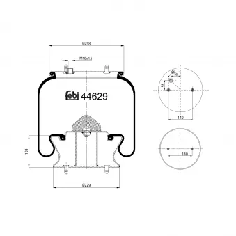 Soufflet à air, suspension pneumatique FEBI BILSTEIN