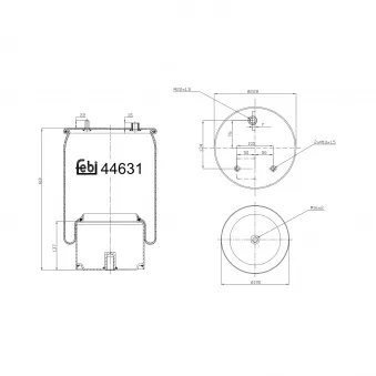 Soufflet à air, suspension pneumatique FEBI BILSTEIN