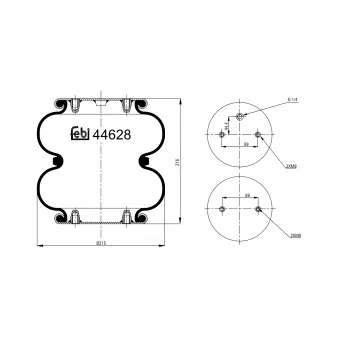 Soufflet à air, suspension pneumatique FEBI BILSTEIN