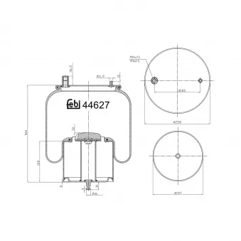 Soufflet à air, suspension pneumatique FEBI BILSTEIN